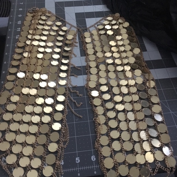 Boho Gold Body Chain Tassels Festival EDC - Picture 4 of 8